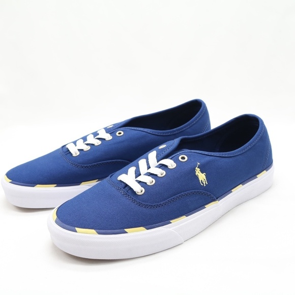 Ralph Lauren Other - POLO RALPH LAUREN Men's Keaton Leather-Trim Canvas Sneakers